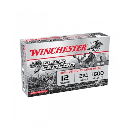 Cart. Bala Winchester Deer Season Slug 12 35gr Cx.5